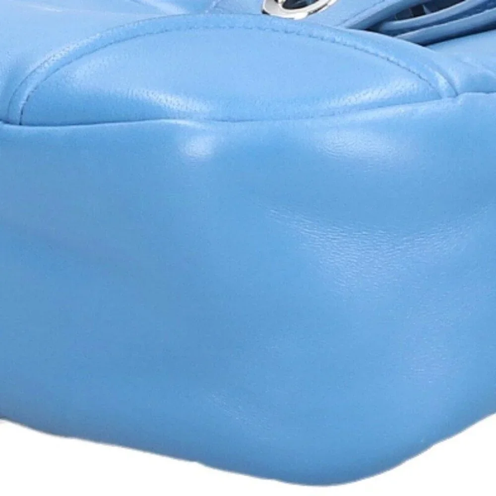Prada Moon Nappa Leather 2-Way Shoulder Handbag Light Blue - Picture 4 of 5